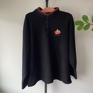 Vintage Vancouver Canada Fleece Quarter Zip Mens Pullover Sweater Size Large
